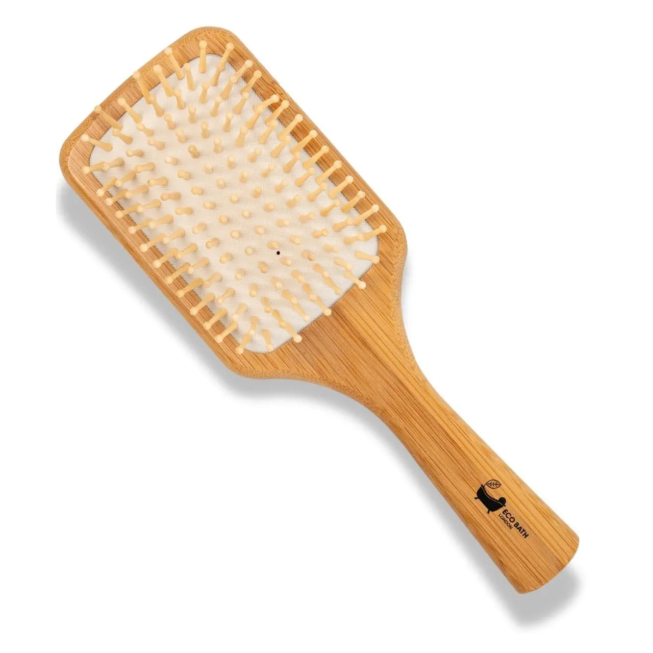 Bamboo Hairbrush with Wooden Pins - Eco-Friendly Paddle Detangler for Long, Thick, and Curly Hair Eco Bath London