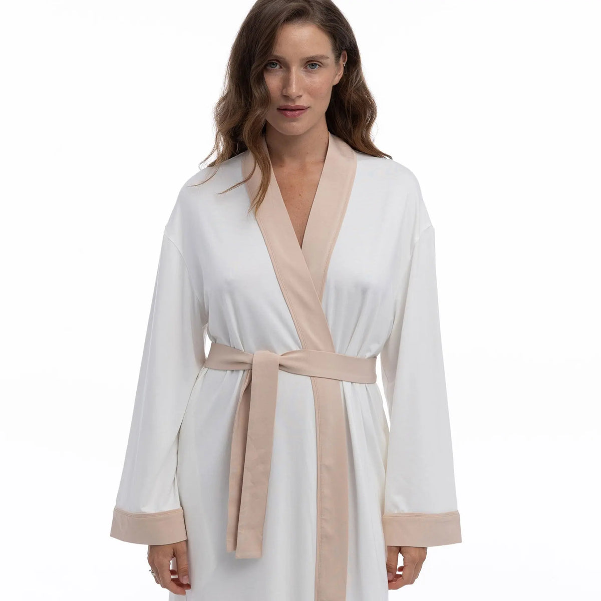 Currant Bamboo Robe Unbleached Cotton Bamboo Kimono Robe – Myza