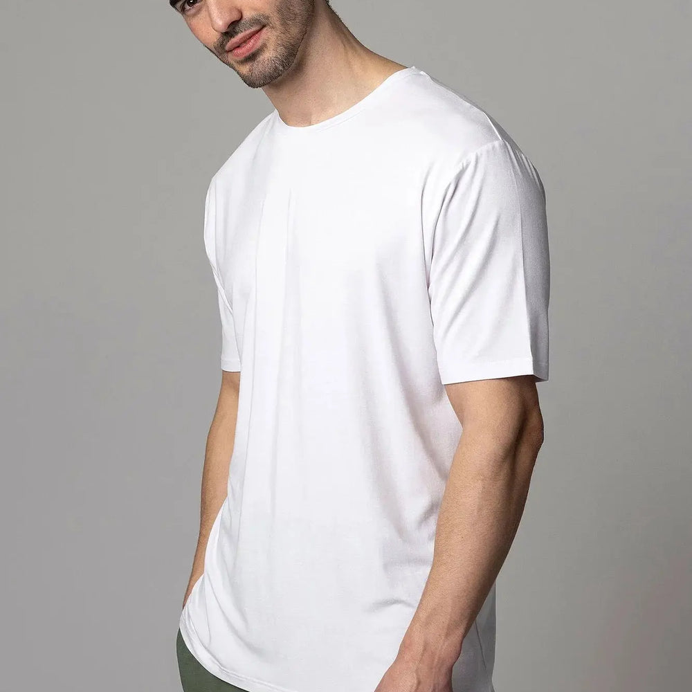 Bamboo Mens Loungewear T-Shirt LazyPanda