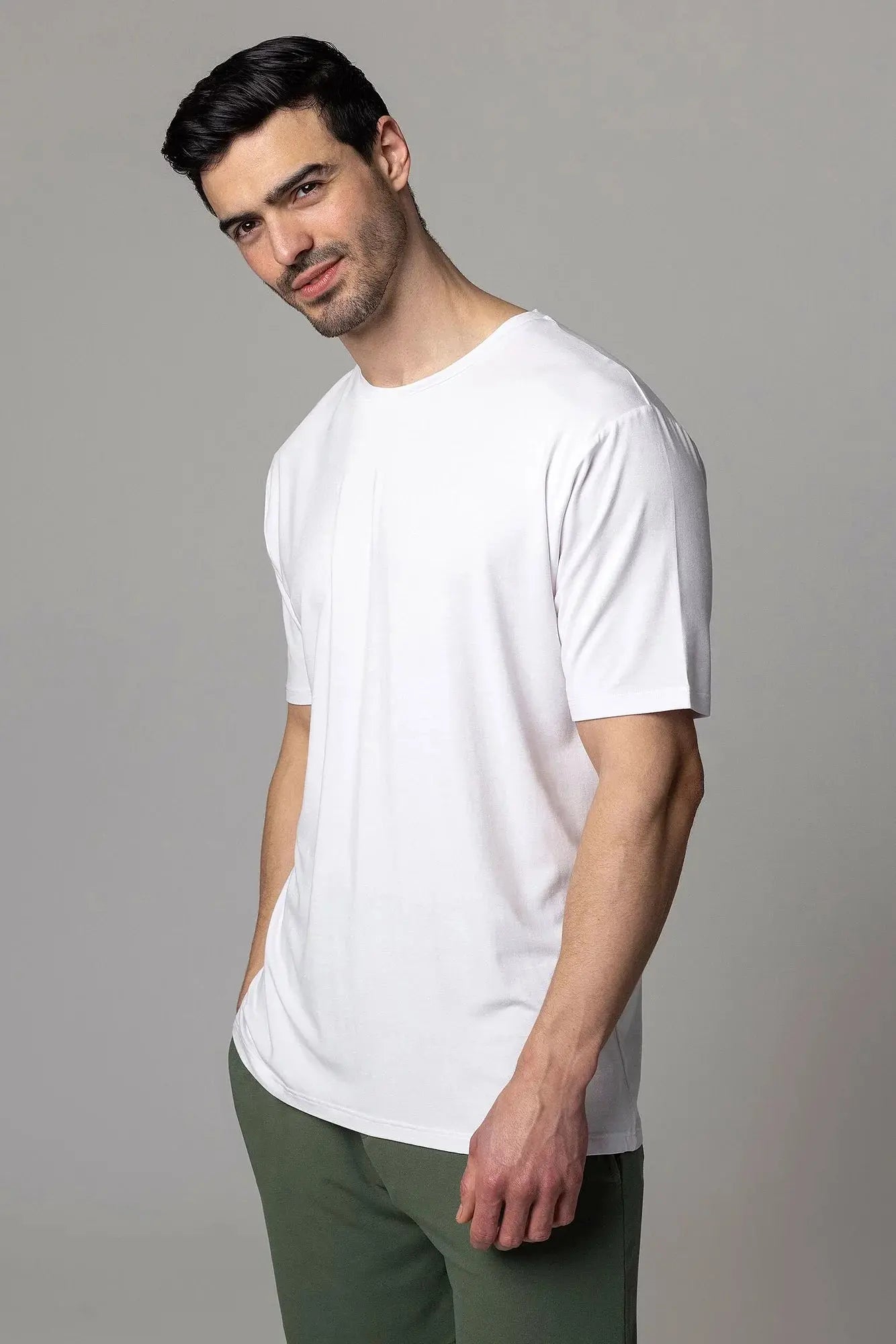 Bamboo Mens Loungewear T-Shirt LazyPanda