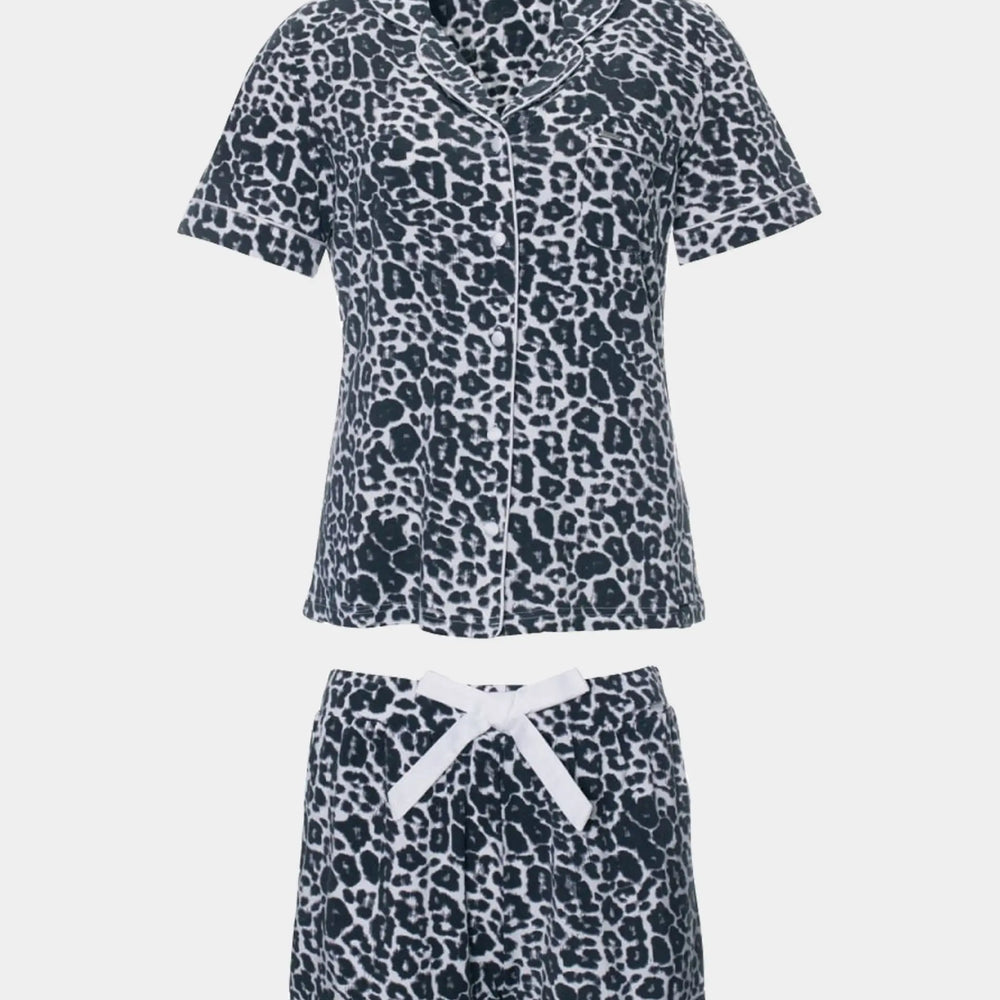 Bamboo Shirt Short Set in Luxe Leopard Pretty You London