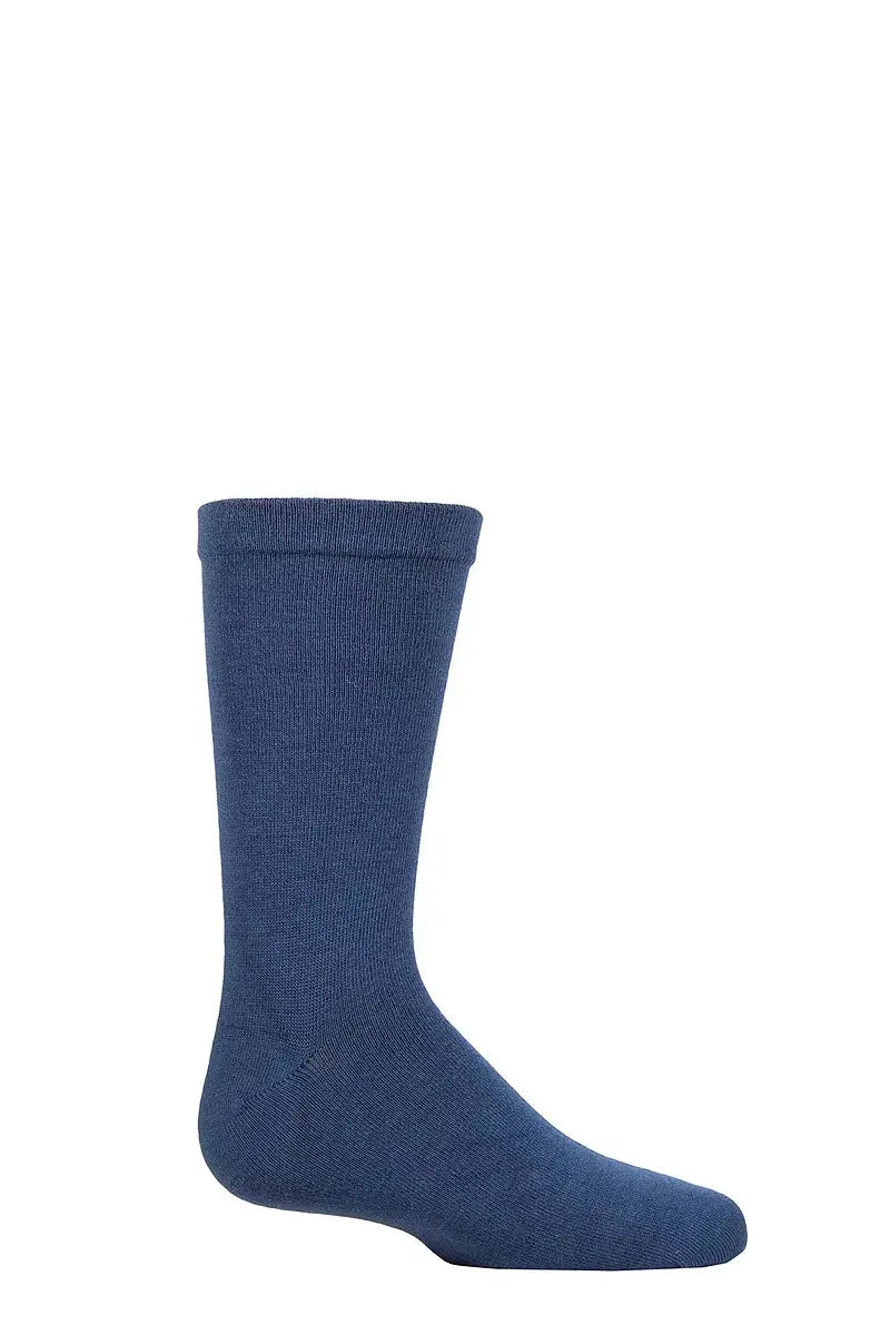 Bamboo Socks with Comfort Cuff and Smooth Toe Seams Dark Denim LazyPanda