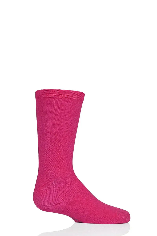 Bamboo Socks with Comfort Cuff and Smooth Toe Seams Dark Pink LazyPanda