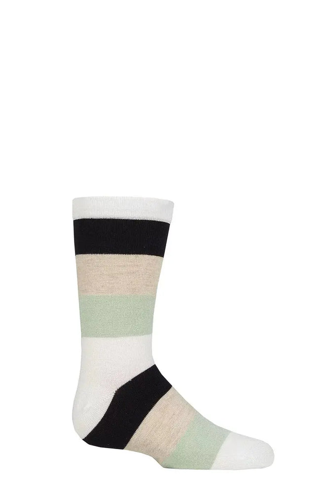 Bamboo Socks with Comfort Cuff and Smooth Toe Seams White Navy Neutral LazyPanda