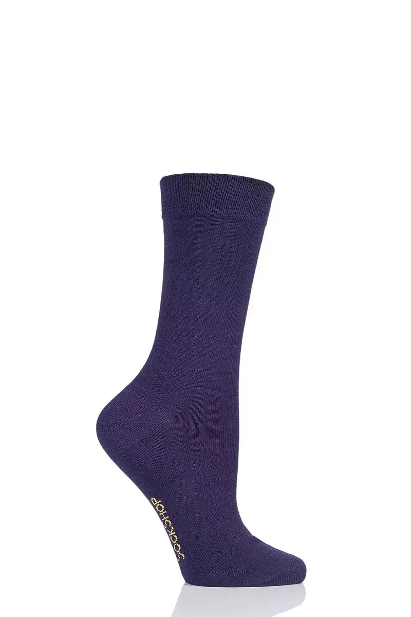 Bamboo Socks with Smooth Toe Seams Purple Rain LazyPanda