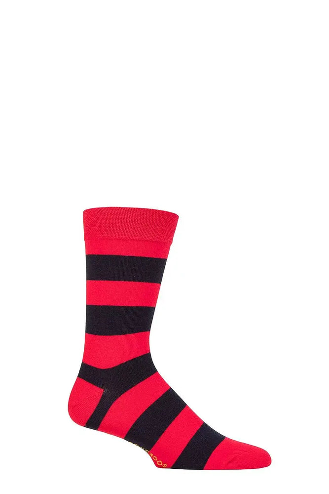Bamboo Socks with Smooth Toe Seams Red Right Hand LazyPanda
