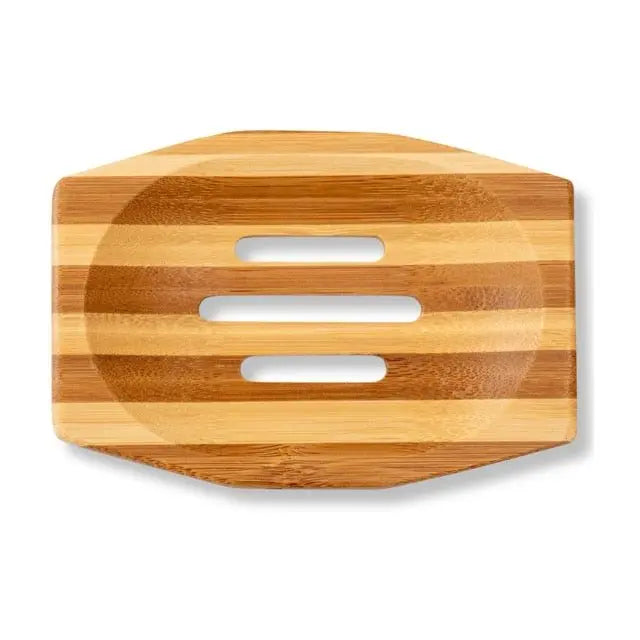 Bamboo Stripes Rectangle Soap Dish Eco Bath London