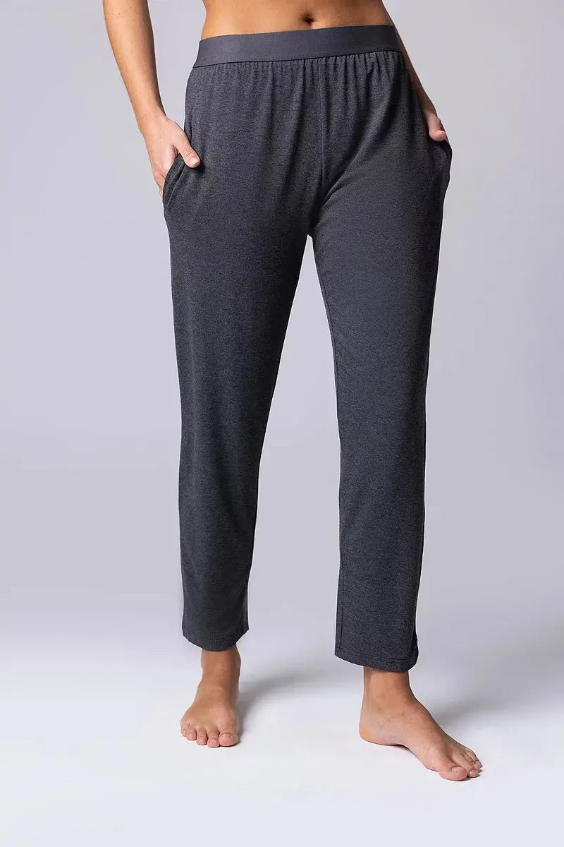 Bamboo Women's Loungewear Classic Bottoms Charcoal LazyPanda