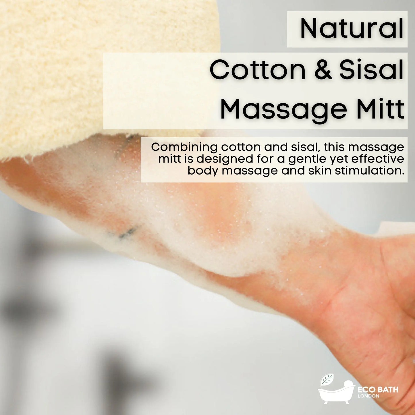 Bamboo and Cotton Massage Mitt Eco Bath London