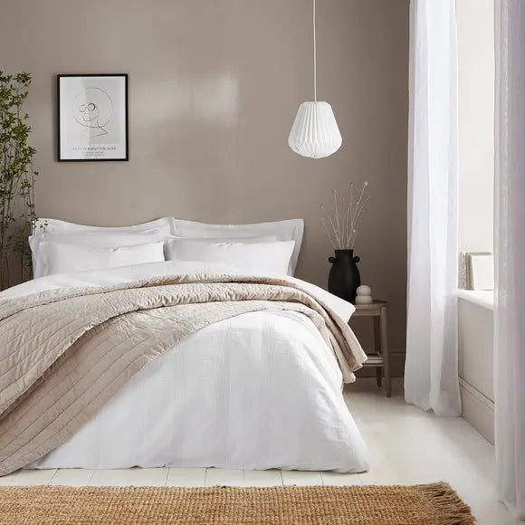 Bamburgh Waffle Duvet Cover & Pillowcase Set Dunelm