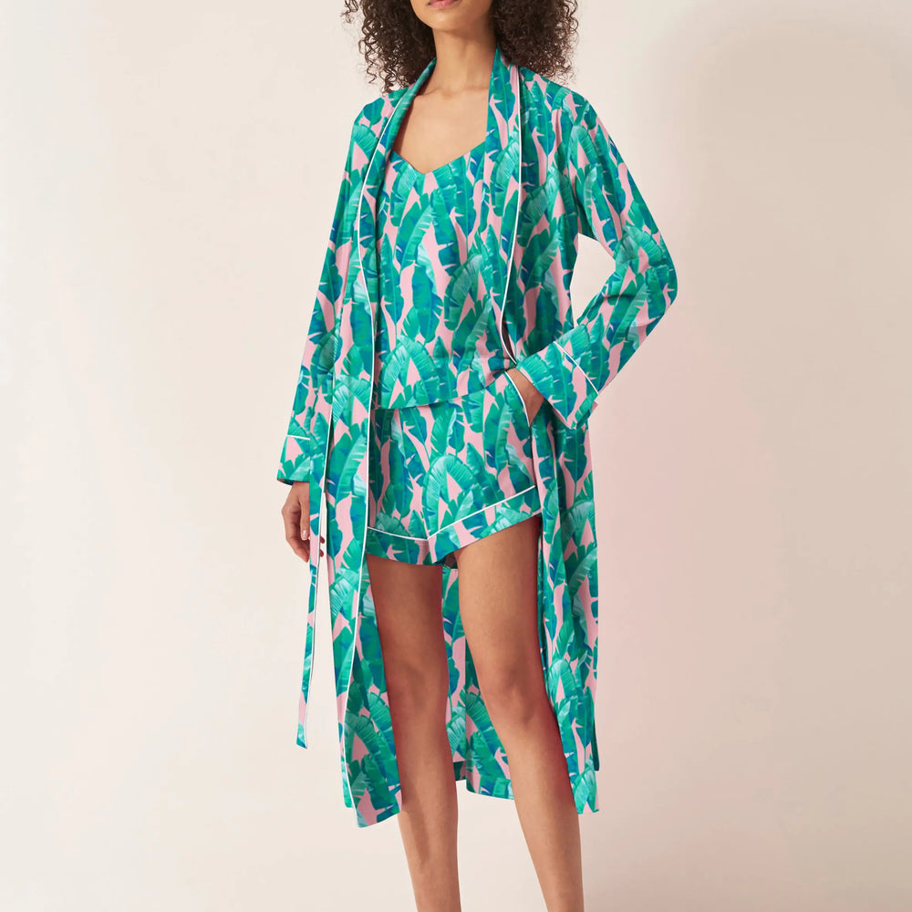 Banana Leaves Organic Cotton Robe Myza