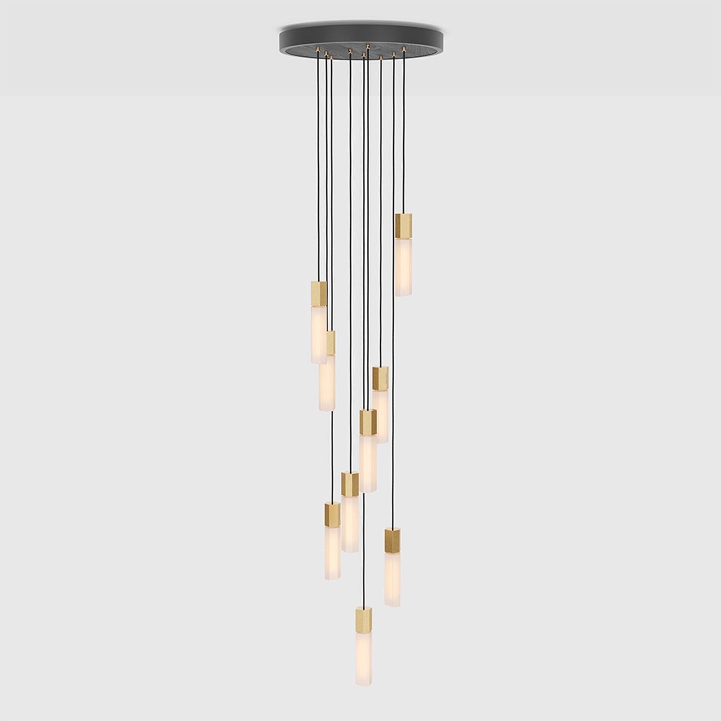 Basalt Nine Pendant in Brass Tala