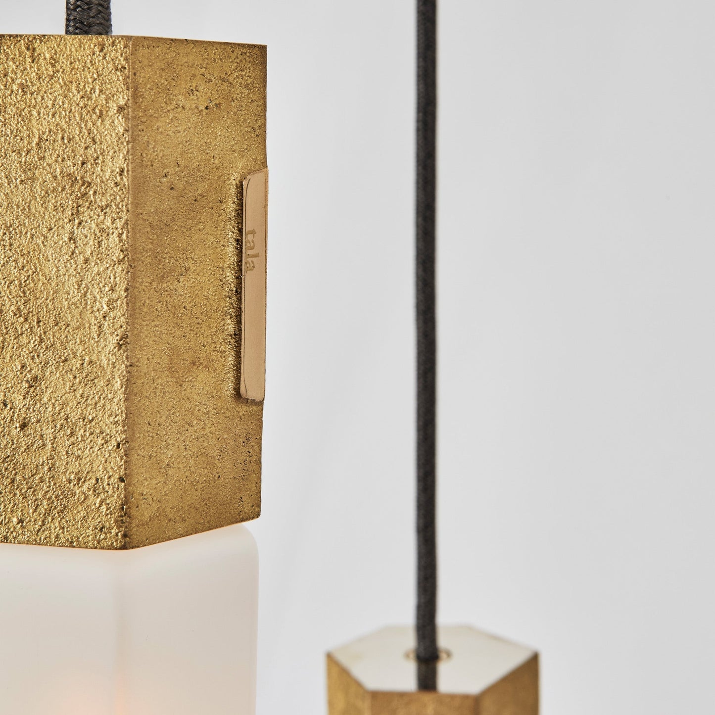 Basalt Nine Pendant in Brass Tala