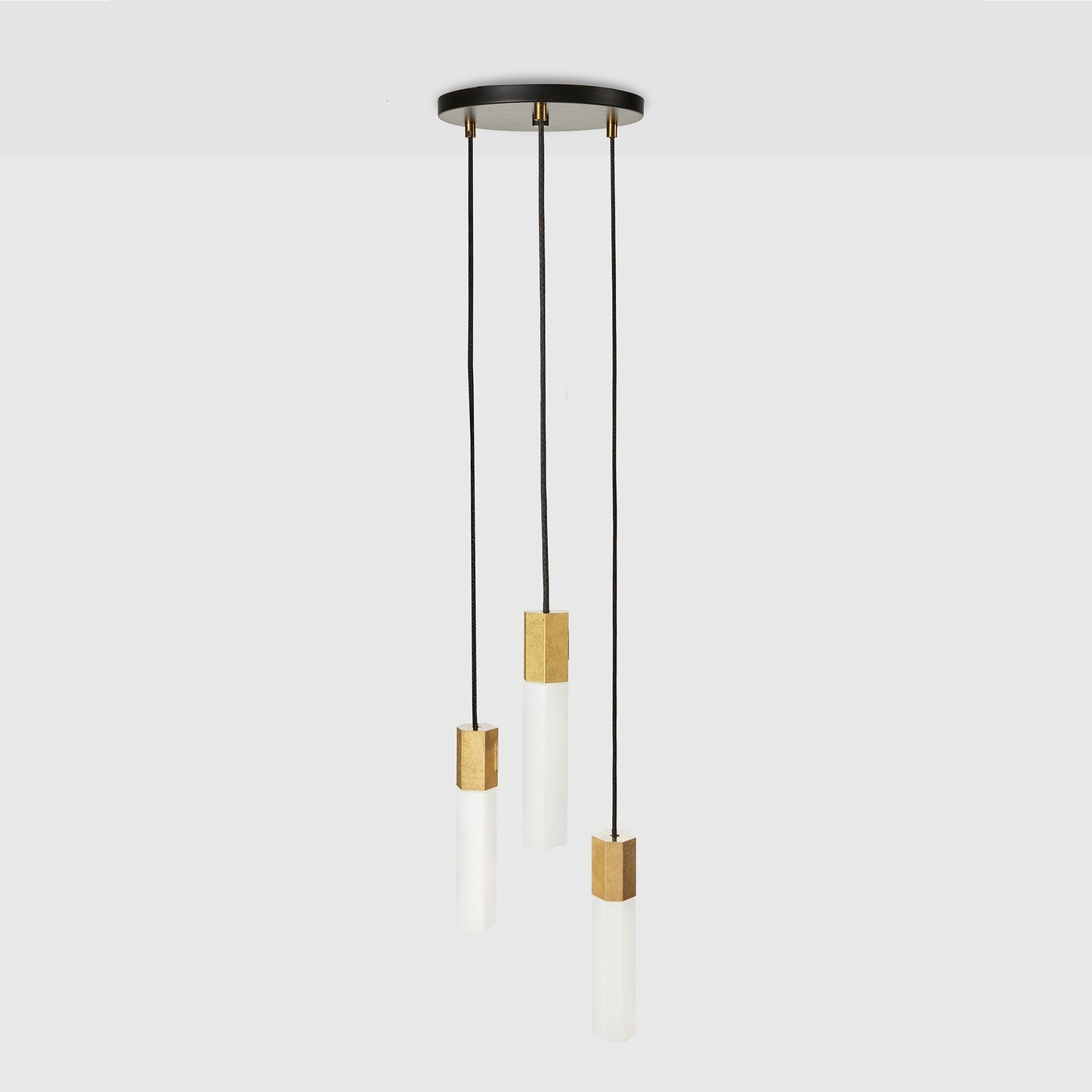 Basalt Triple Pendant in Brass Tala