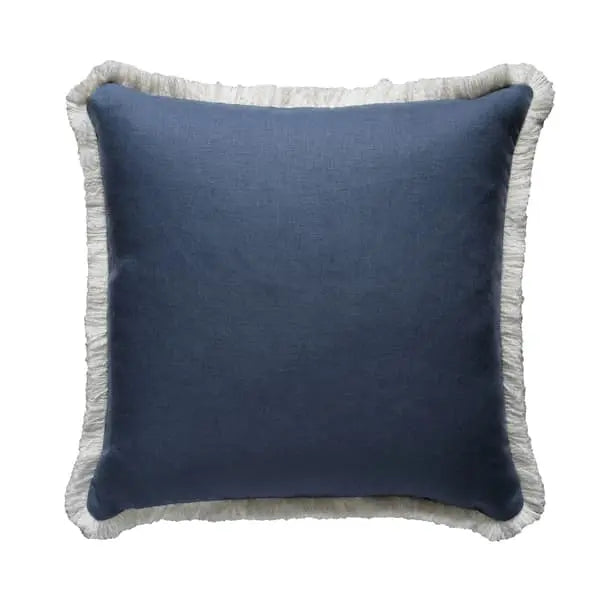 Beagle Pacific/Vesper, Sustainable Feather, Cushion, Pacific & Vesper With Trim/Fringe & Linen & Linen Blend Plain Andrew Martin