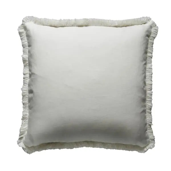 Beagle Salt/Vesper, Sustainable Feather, Cushion, Salt & Vesper With Trim/Fringe & Linen & Linen Blend Plain Andrew Martin
