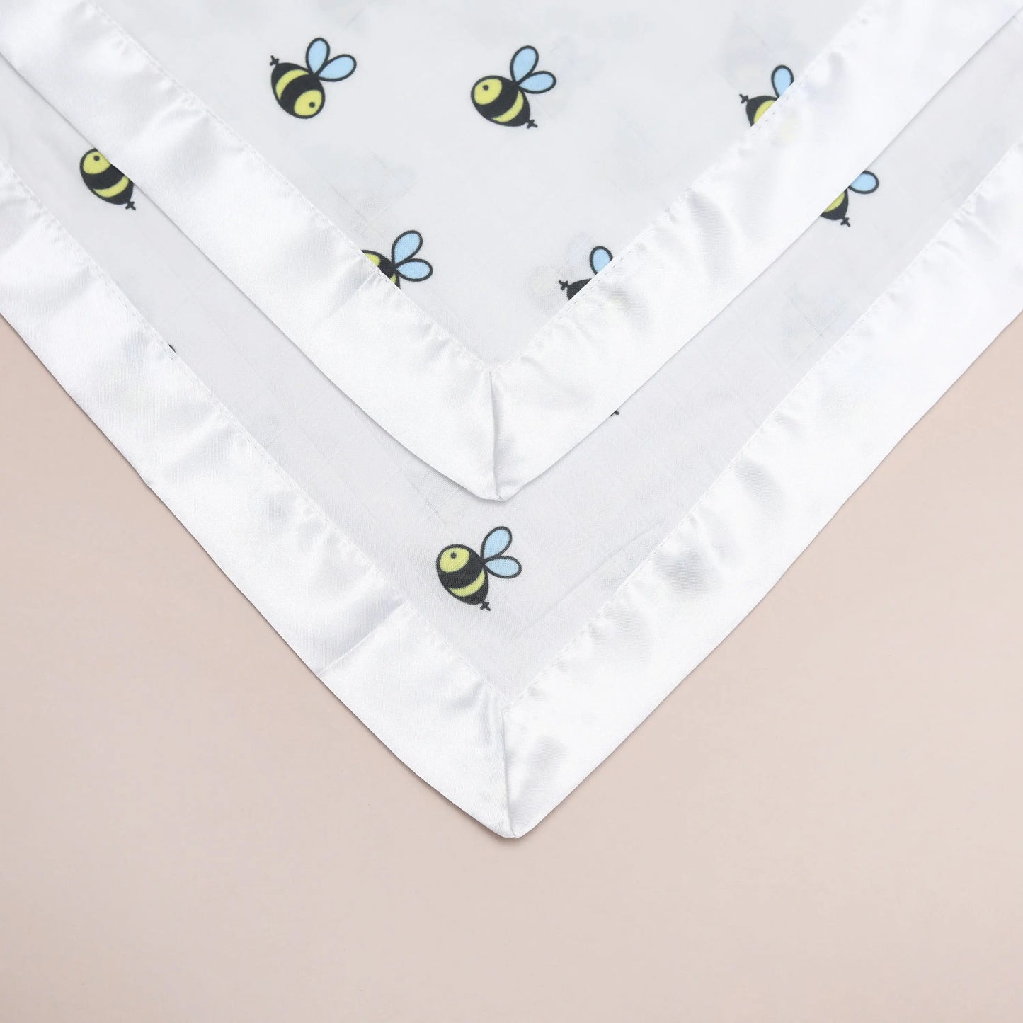 Bee Satin Comforter 2-Pack - White Satin Bullabaloo