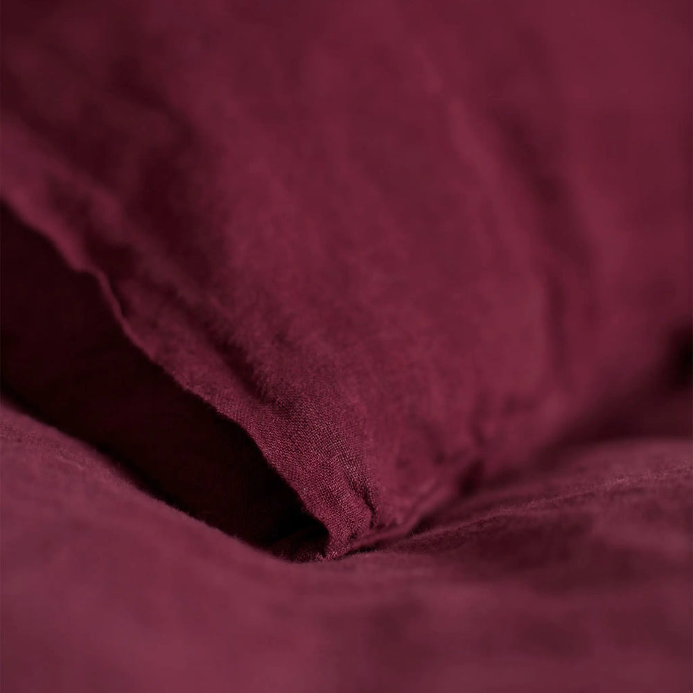 Beetroot 100% Linen Housewife Pillowcase The Secret Linen Store