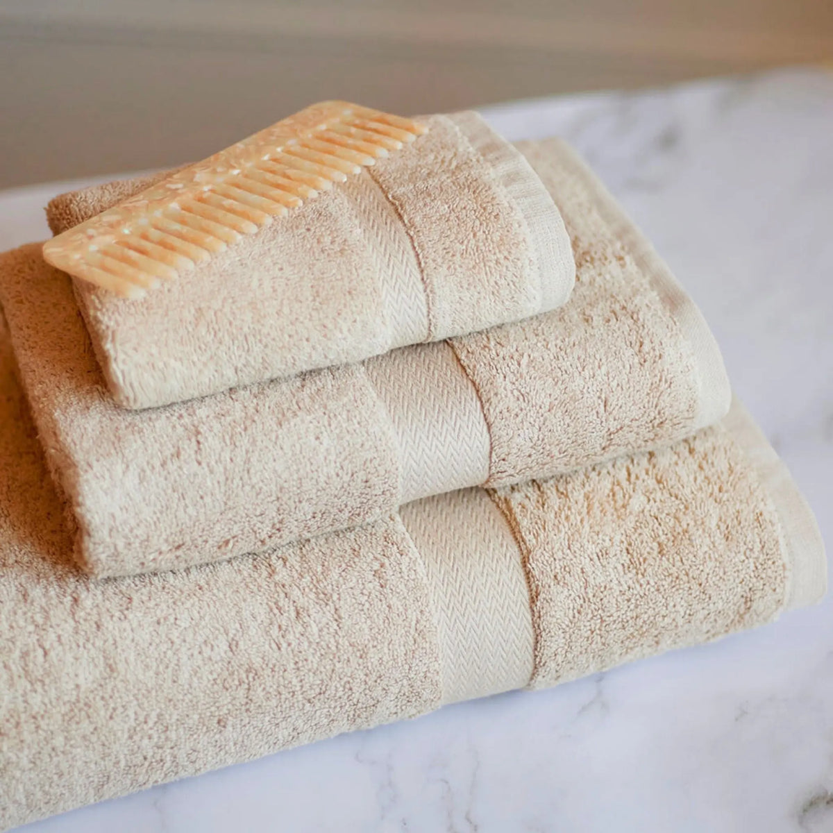 Beige Almonda Bath Towels Torres Novas UK