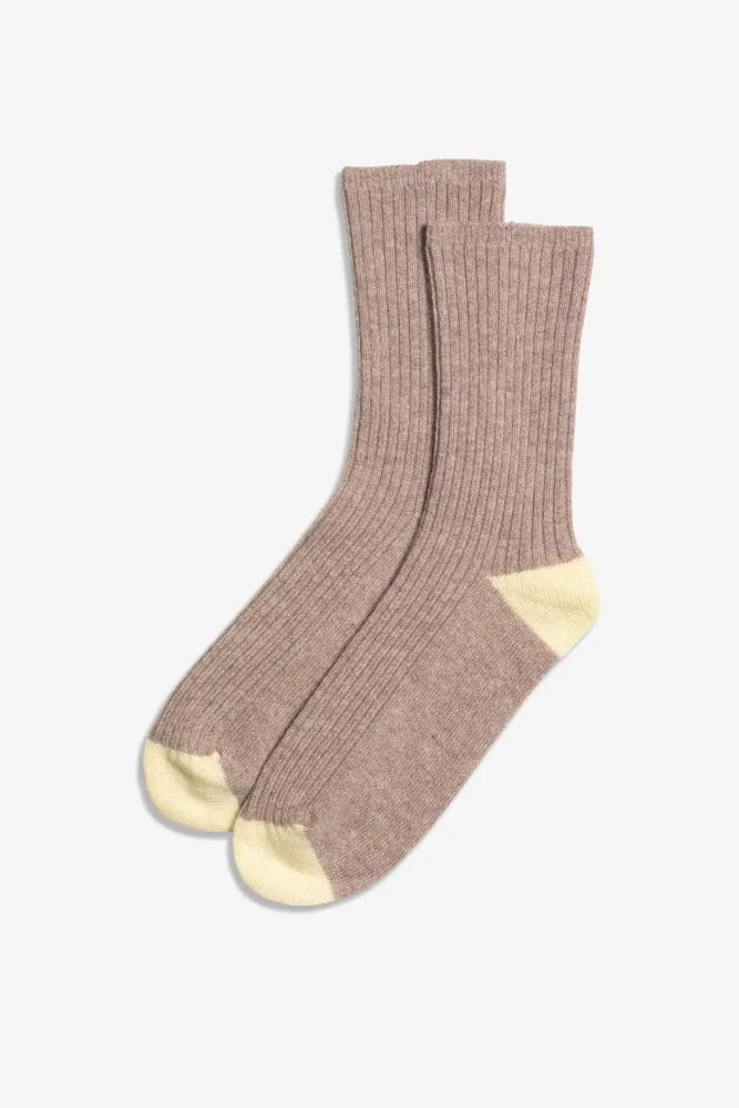 Beige Cashmere Socks Bamford