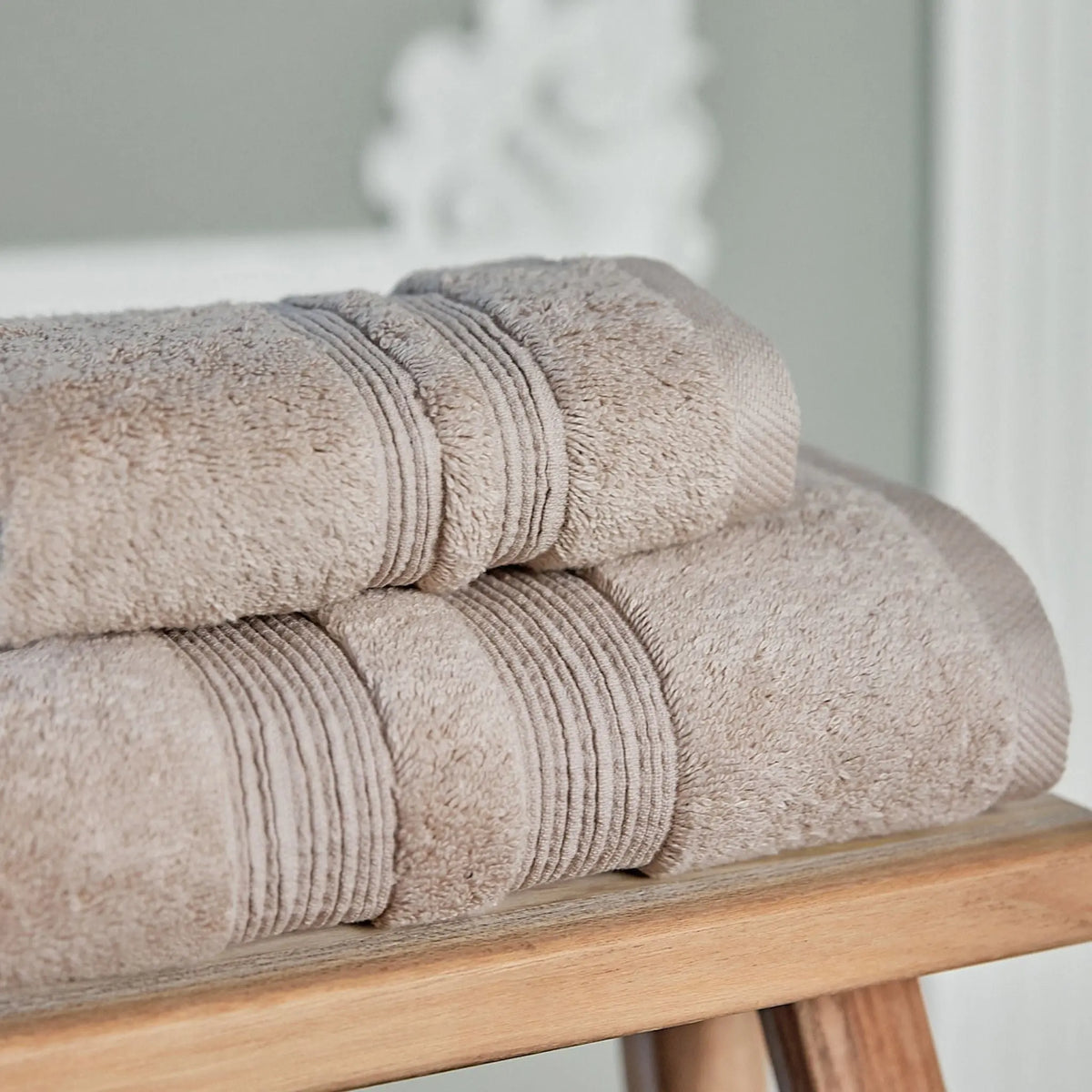 Beige Elegance Bath Towels Torres Novas UK
