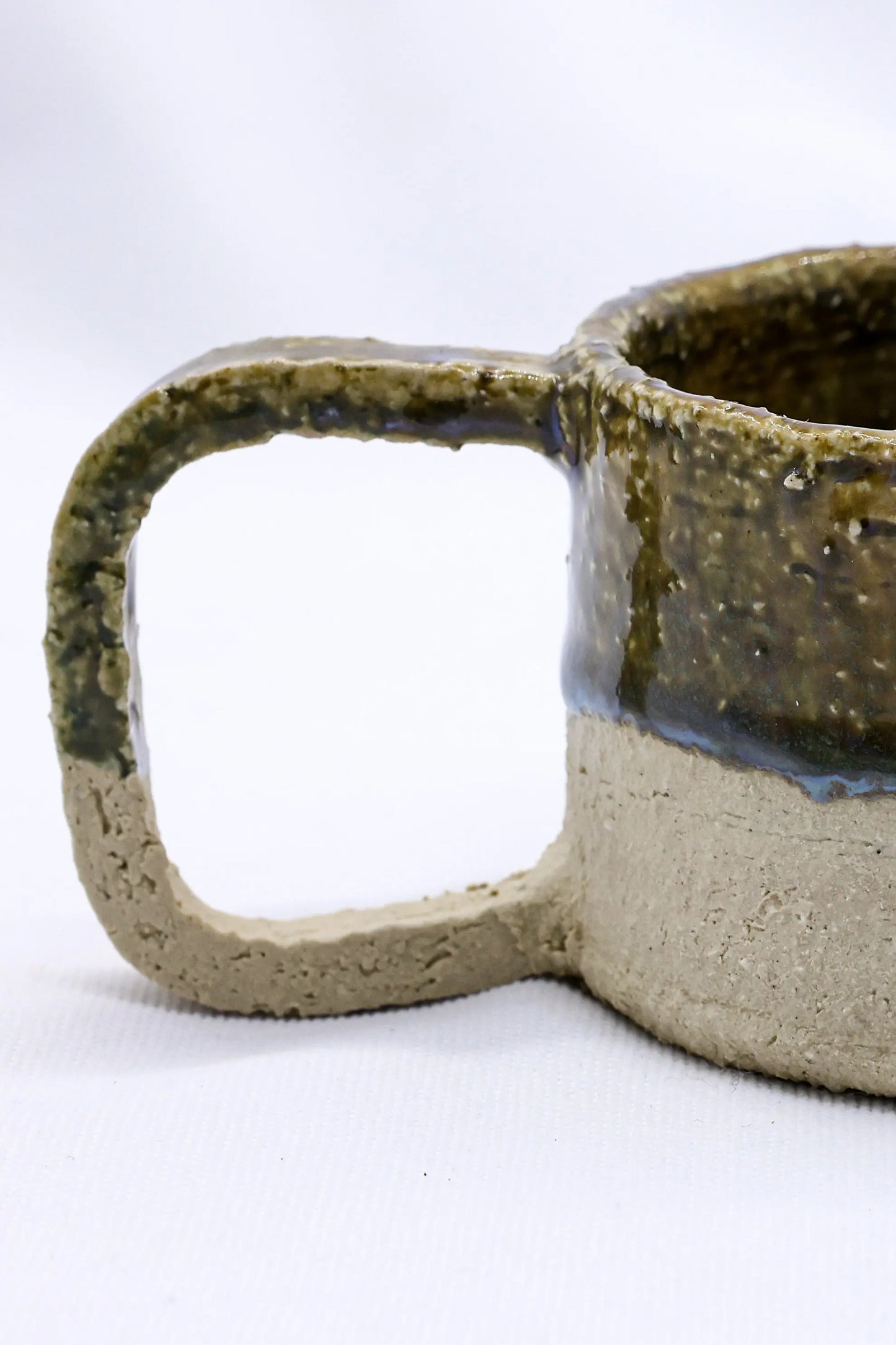 Beige Grande Handmade Milled Stoneware Big Ceramic Mug Ribera Handmade Ceramics