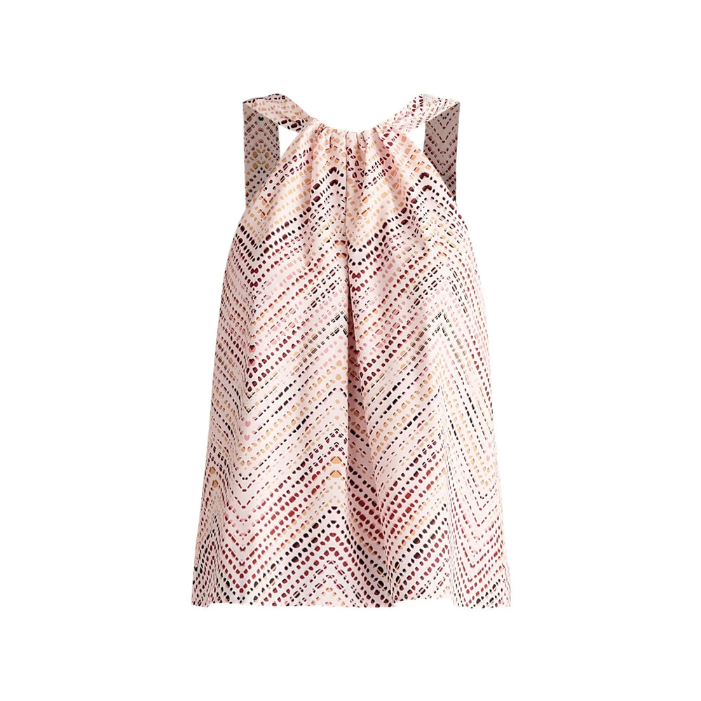 Belted Halterneck Blouse Paisie