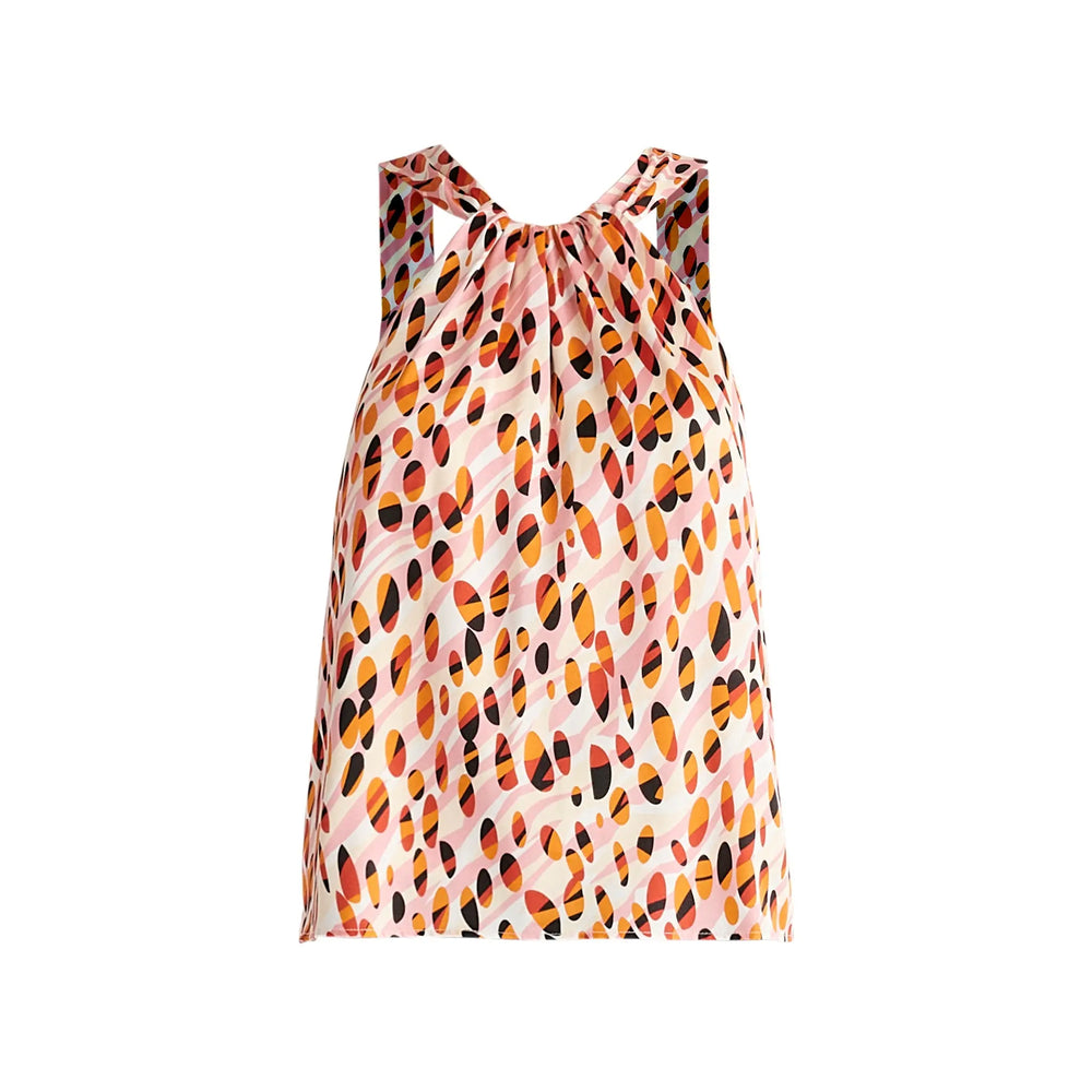 Belted Halterneck Blouse Paisie