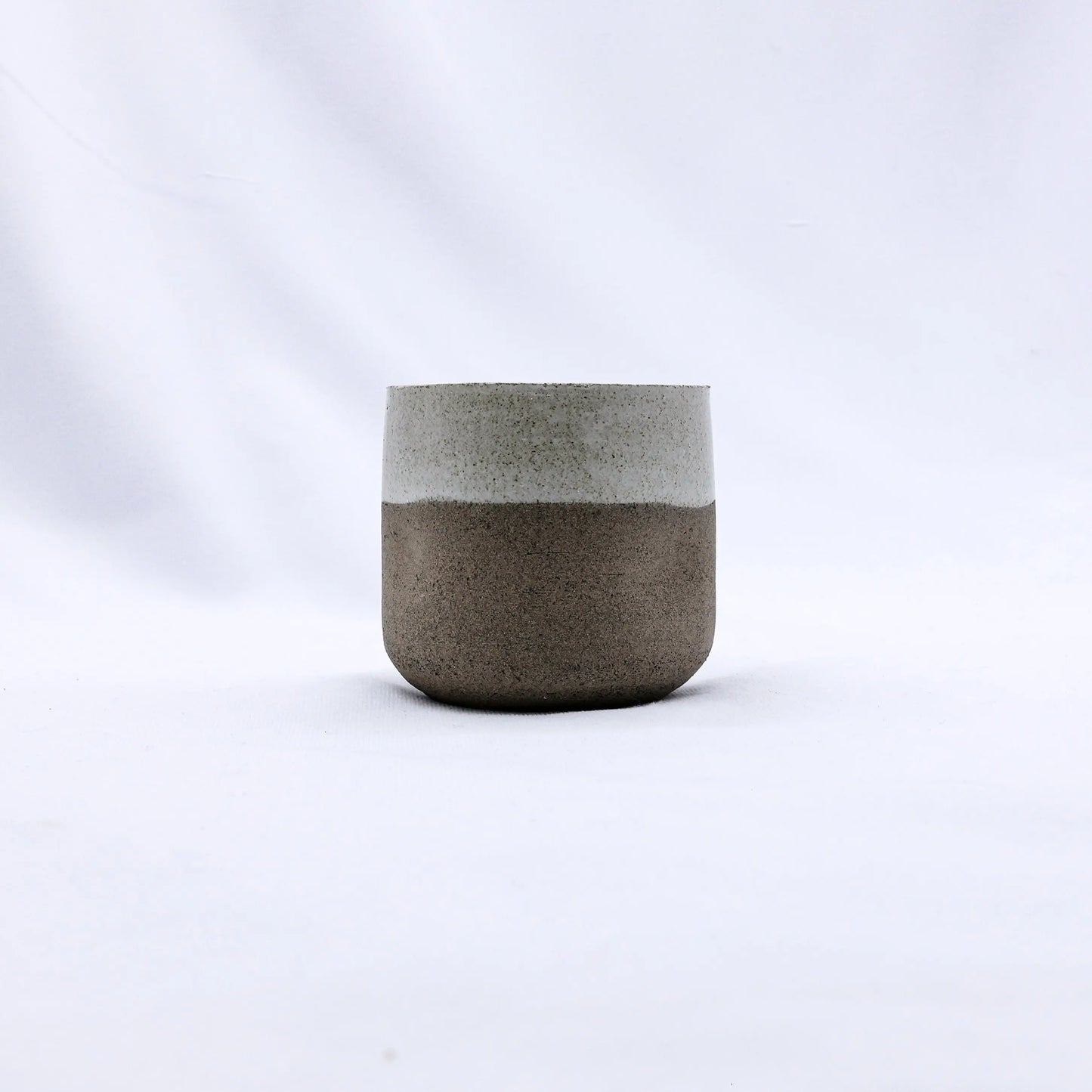 Bianca Goccio Handmade Ceramic Smoked Grey Stoneware Short Cup Ribera Handmade Ceramics