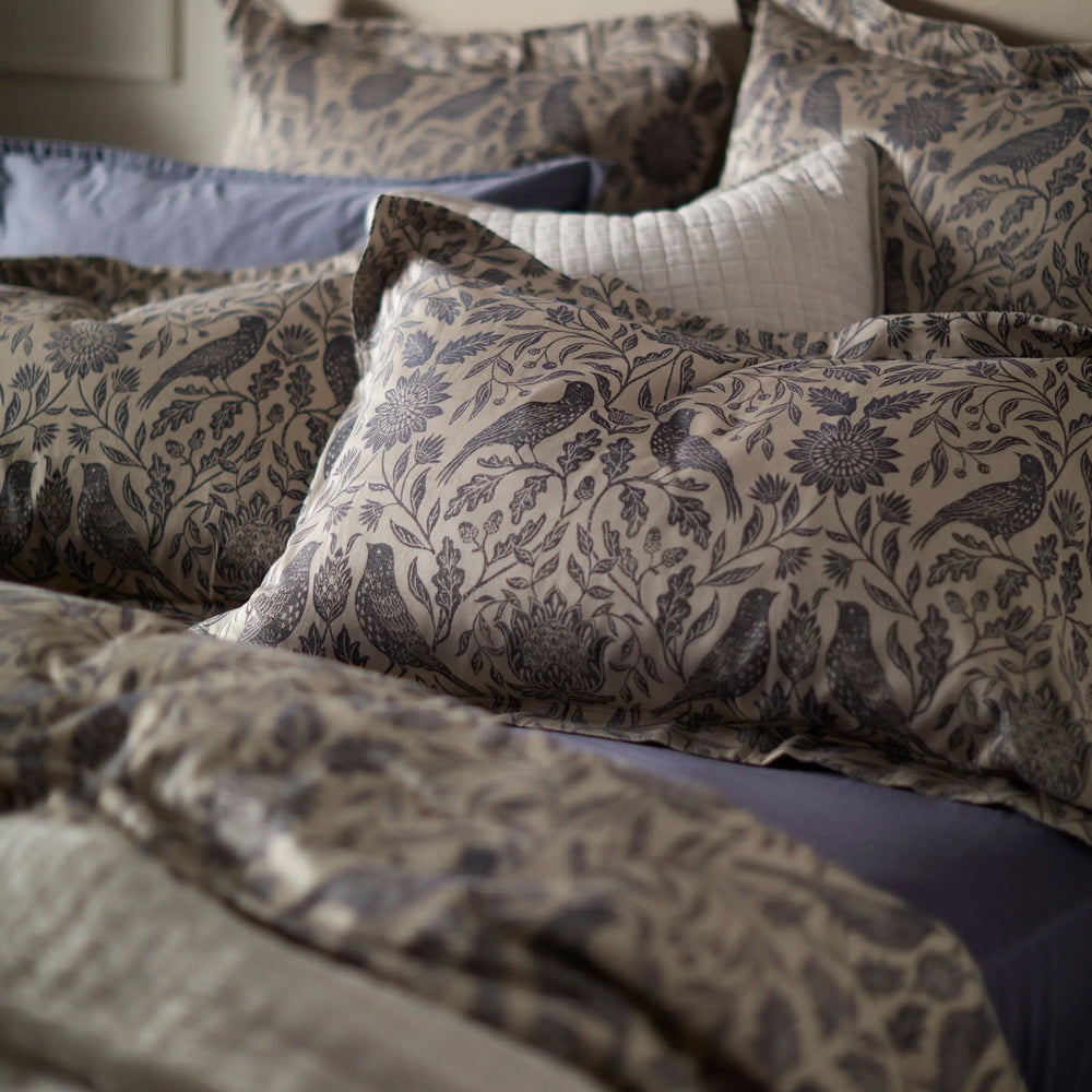 Birdie Jacquard 100% Cotton Duvet Cover The Secret Linen Store