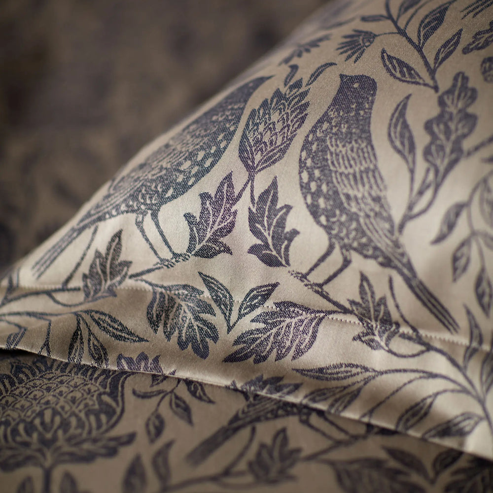 Birdie Jacquard 100% Cotton Pillowcase The Secret Linen Store