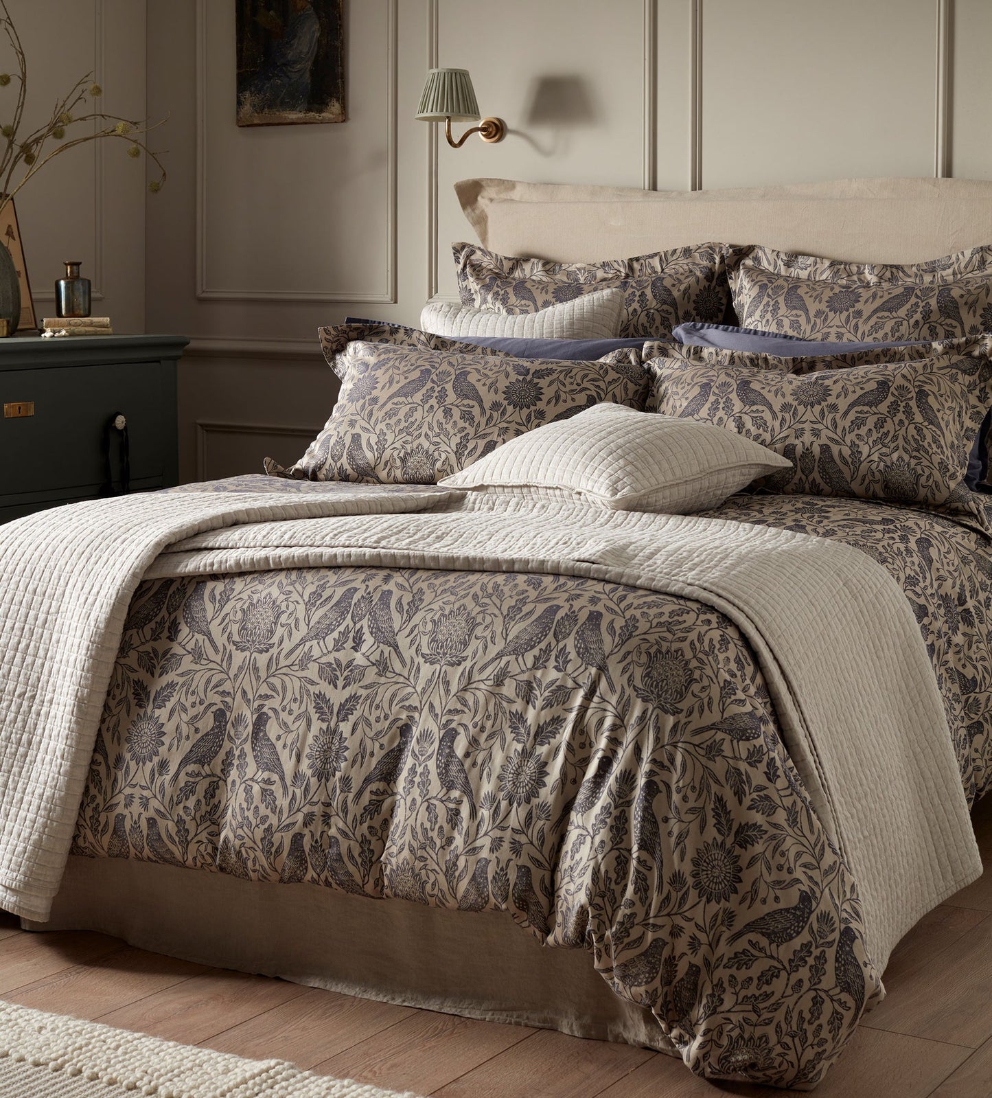 Birdie Jacquard 100% Cotton Duvet Cover The Secret Linen Store