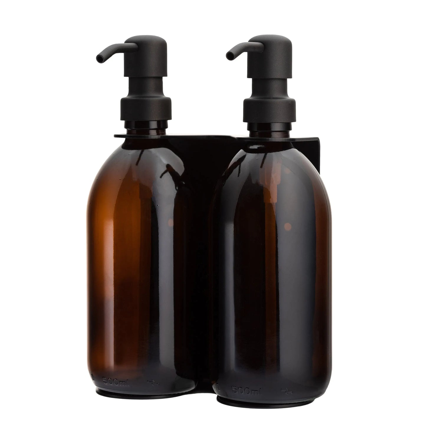 Black Double Wall Mounted Soap Dispensers Kuishi