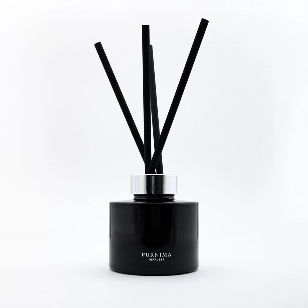 Black Glass Diffuser 165ml Purnima Fragrances