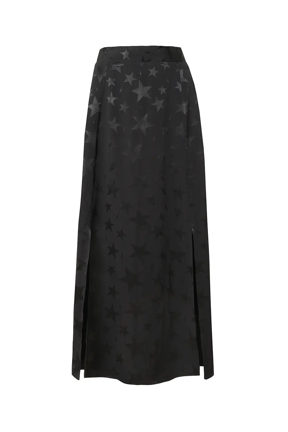 Black Jacquard Star Split Front Skirt Scamp & Dude