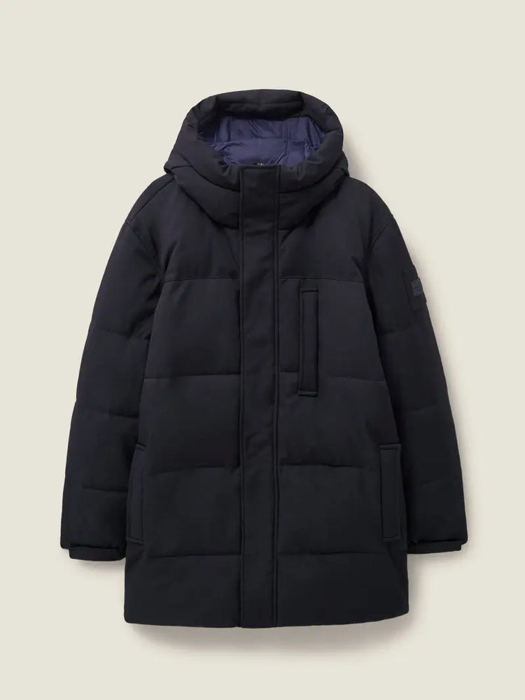 Black Landro Mid Length Puffer Jacket Gandys