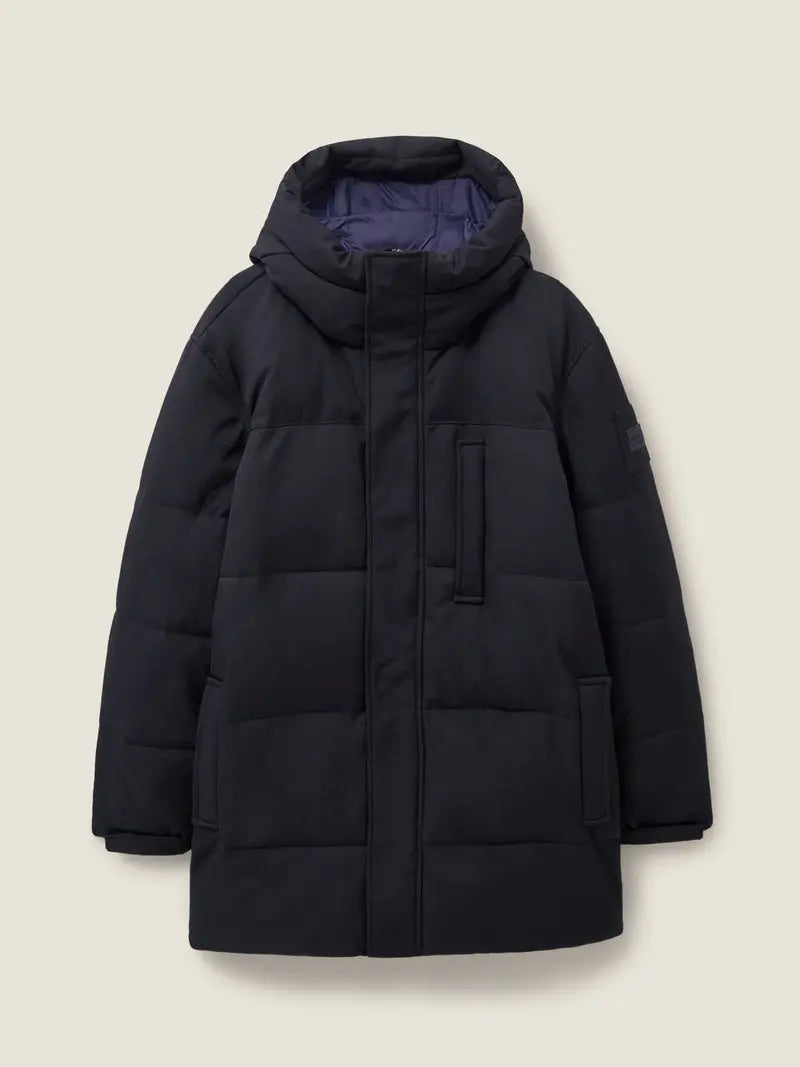 Black Landro Mid Length Puffer Jacket Gandys