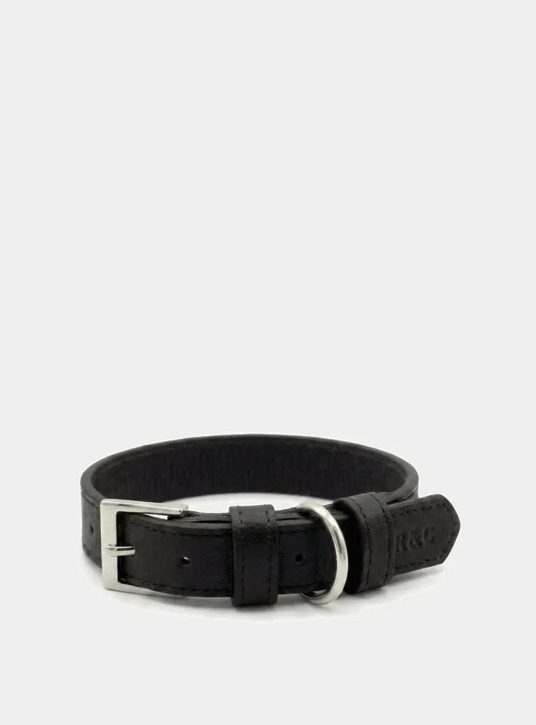 Black Leather Dog Collar Ralph & Co
