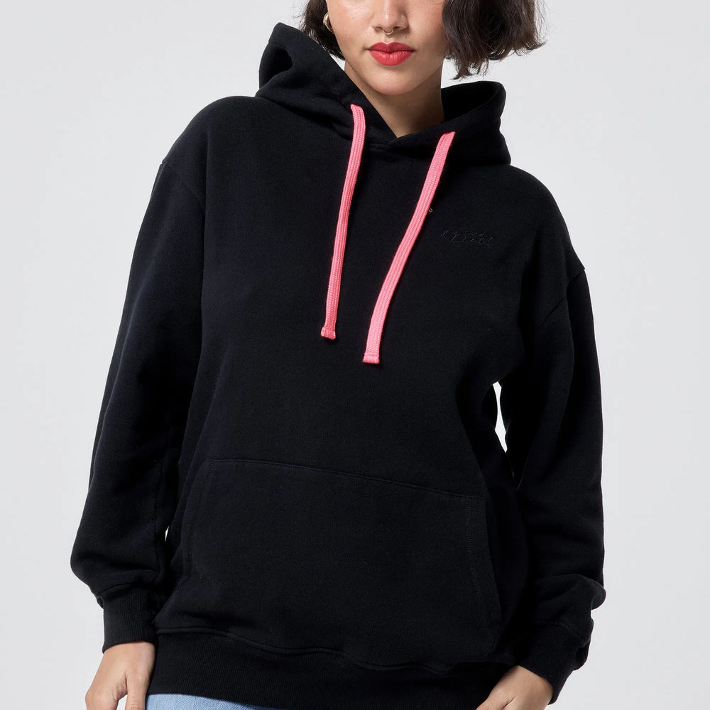 Black Longline Women's Hoodie Scamp & Dude