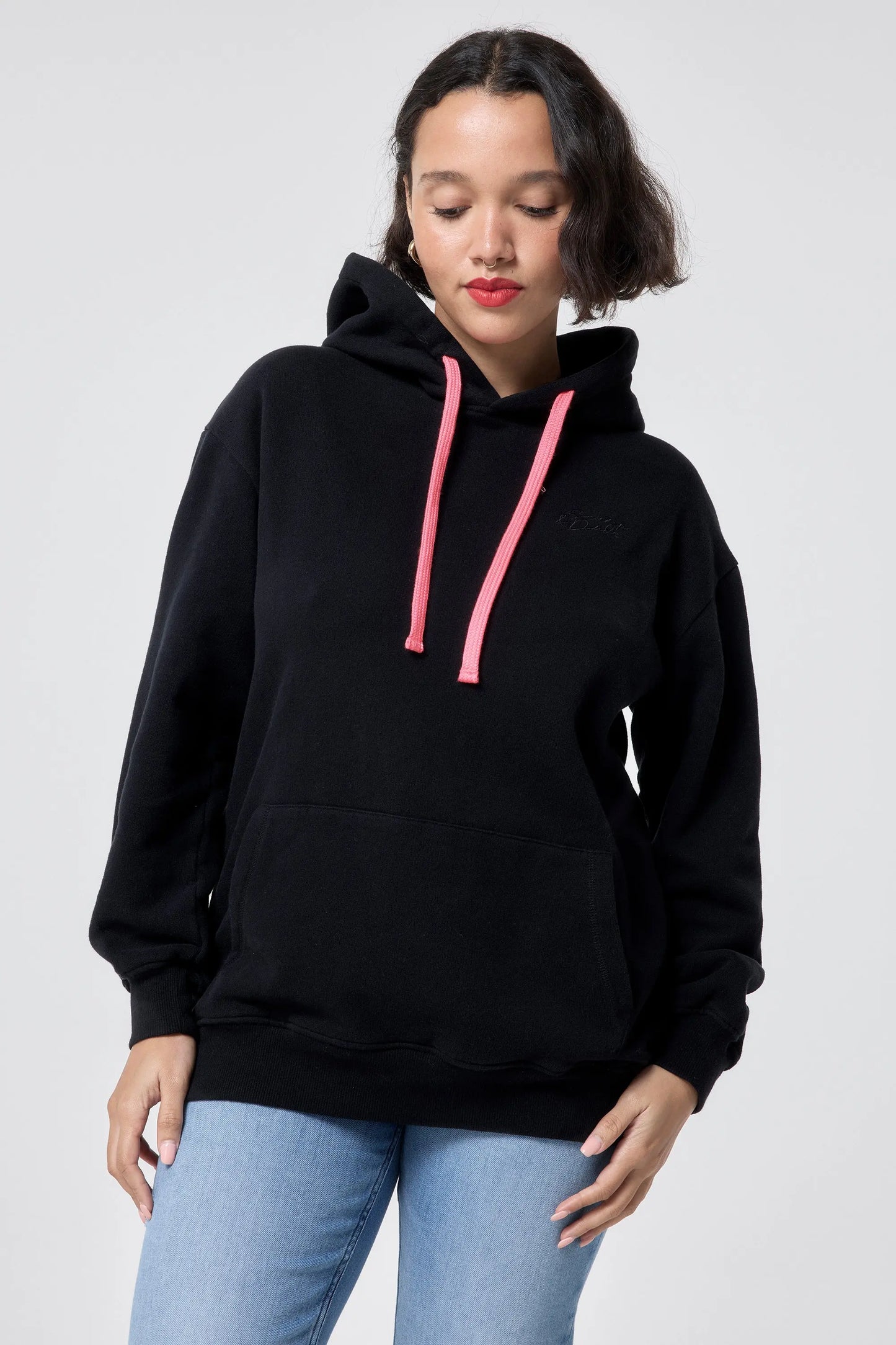 Black Longline Women's Hoodie Scamp & Dude