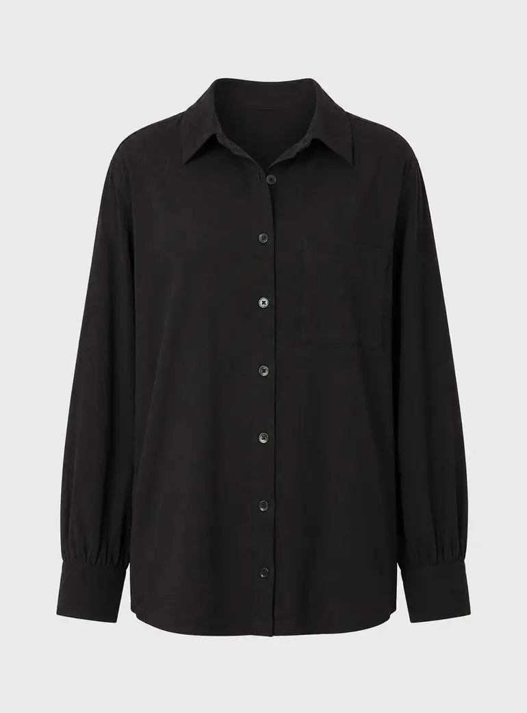 Black Midi Shirt Nudea