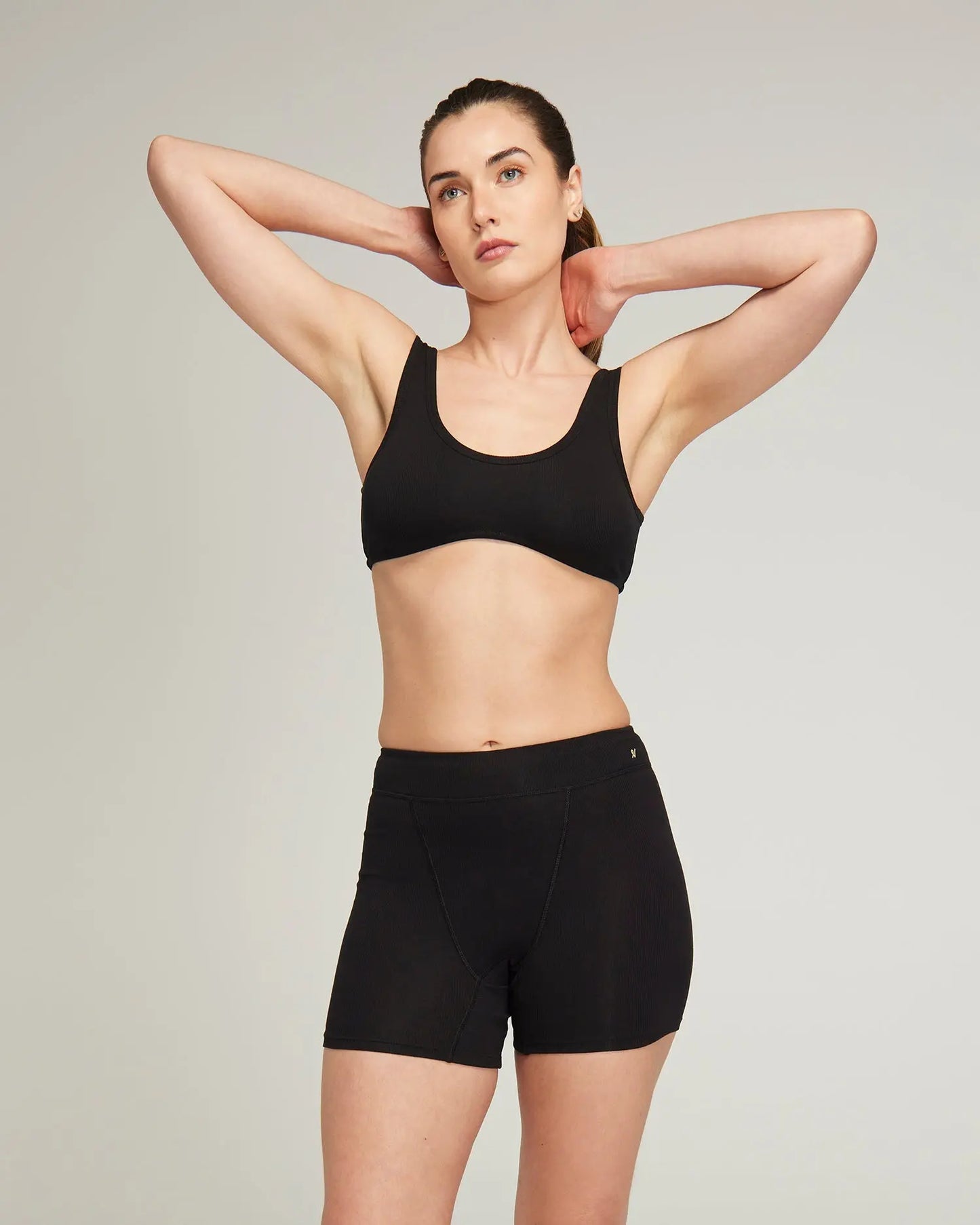 Black Organic Cotton Dip Front Bralette Nudea