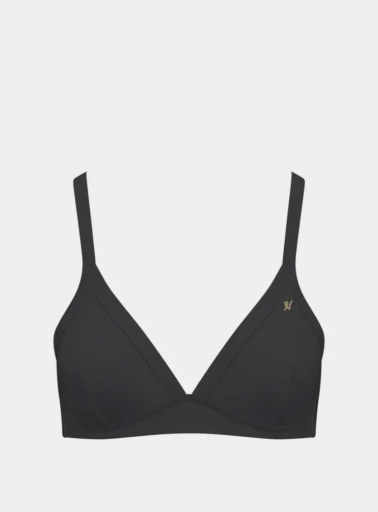 Black Organic Cotton Easy Does It Bralette Nudea