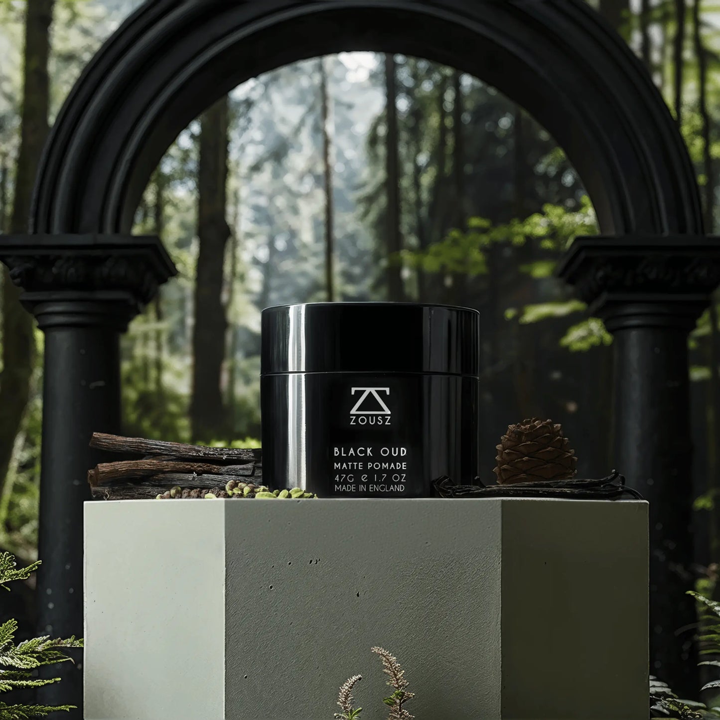 Black Oud Matte Pomade for Men ZOUSZ