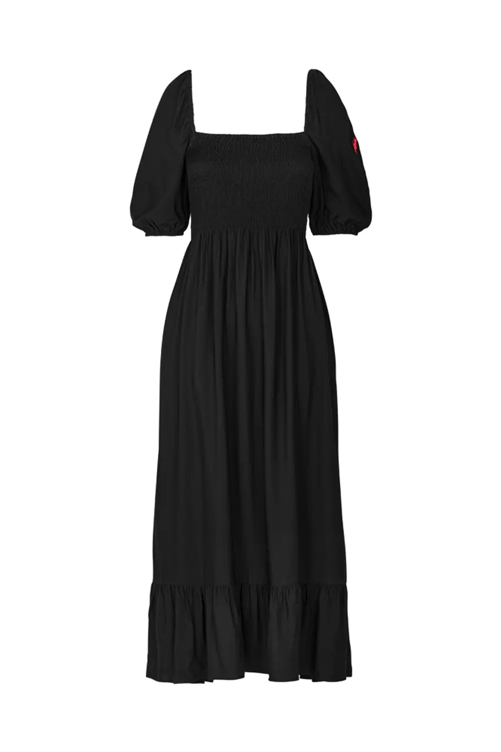 Black Shirred Midi Dress Scamp & Dude
