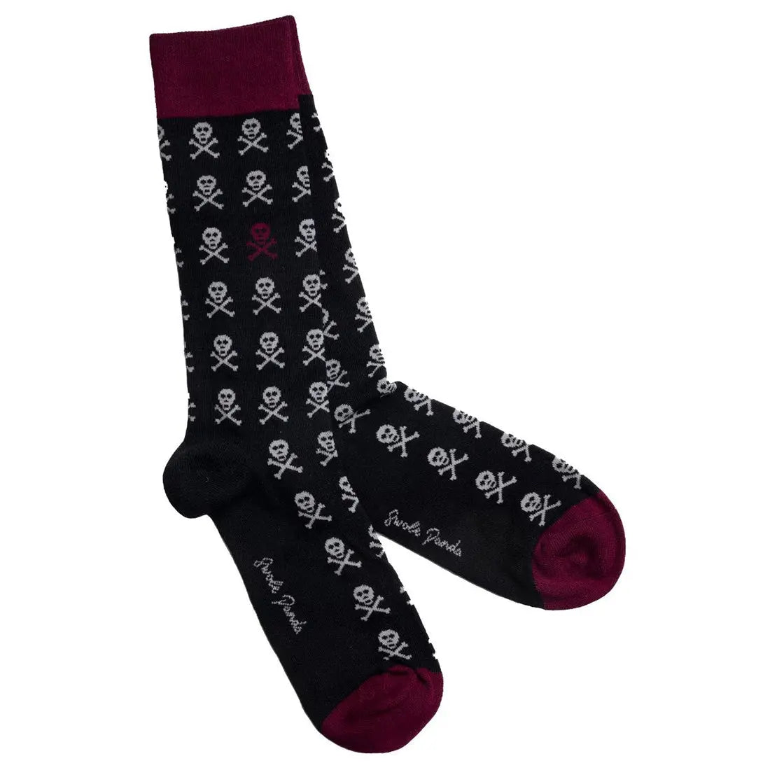 Black Skull Bamboo Socks Swole Panda