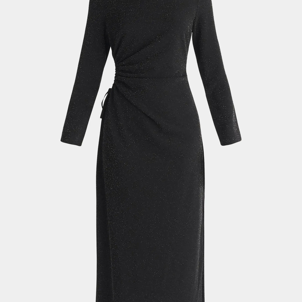 Black Sparkly Cut Out Dress Paisie