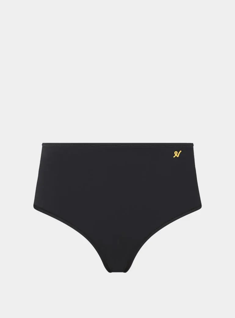 Black Stretch Mid Rise Bikini Brief Nudea