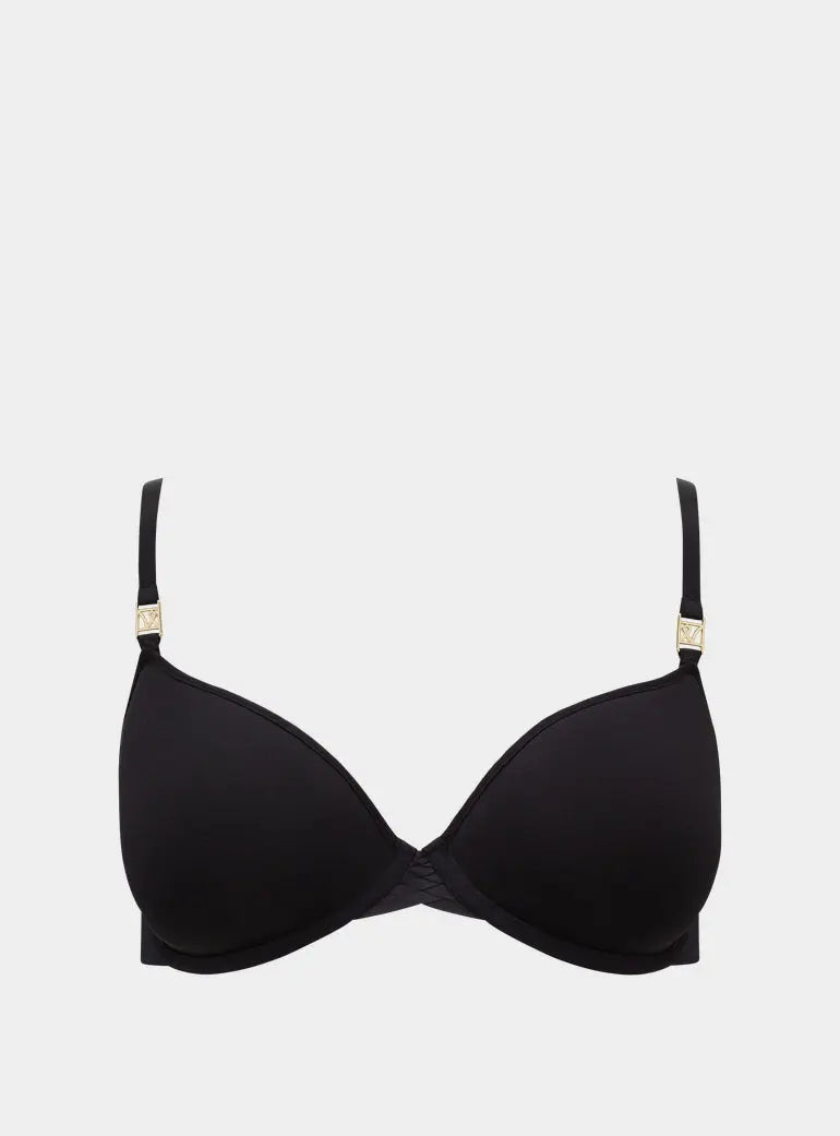 Black The Stretch Go To T-Shirt Bra Nudea