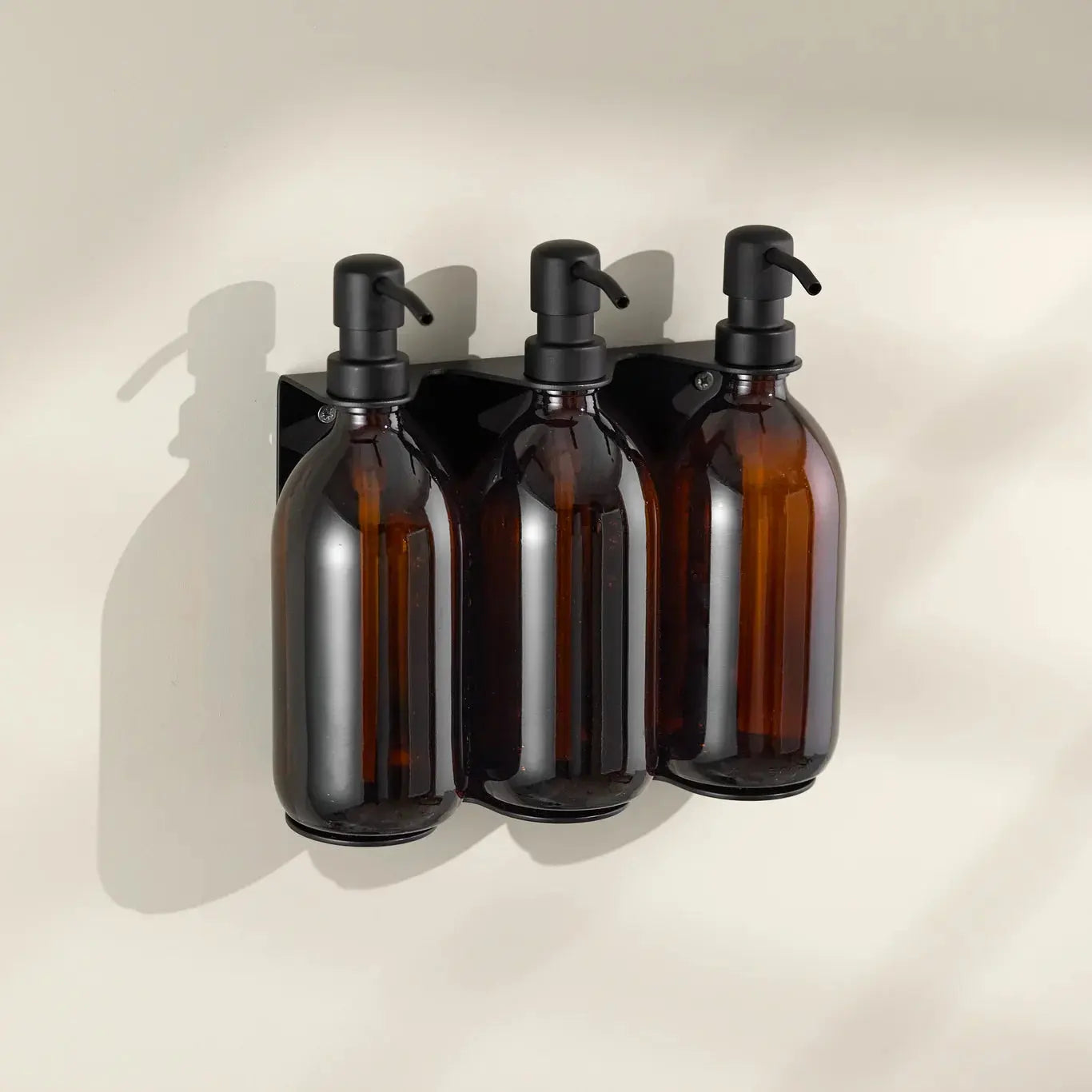 Black Triple Wall Mounted Soap Dispenser Kuishi